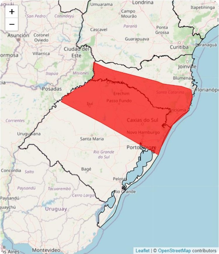 Inmet emite três novos alertas de temporais para o Rio Grande do Sul